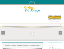 Tablet Screenshot of givingdupage.org